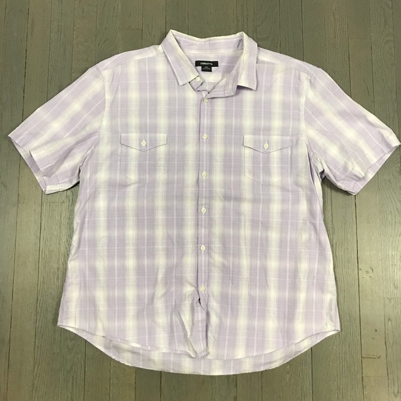 Claiborne Other - claiborne Purple Plaid Short Sleeve Button Down